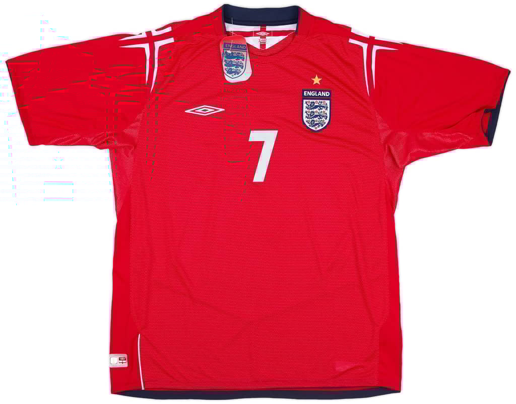 2004-06 England Away Shirt Beckham #7 (XL)