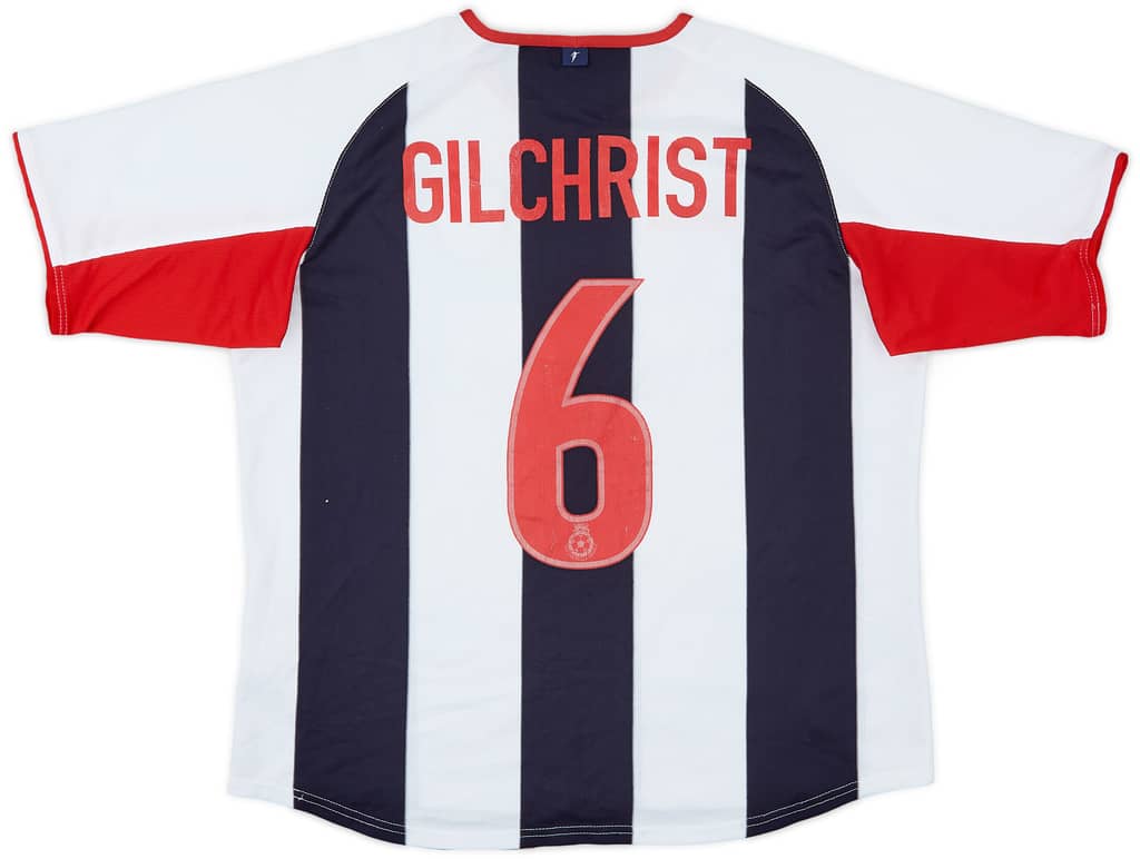 2003-04 West Brom Home Shirt Gilchrist #6 - 7/10 - (L.Boys)