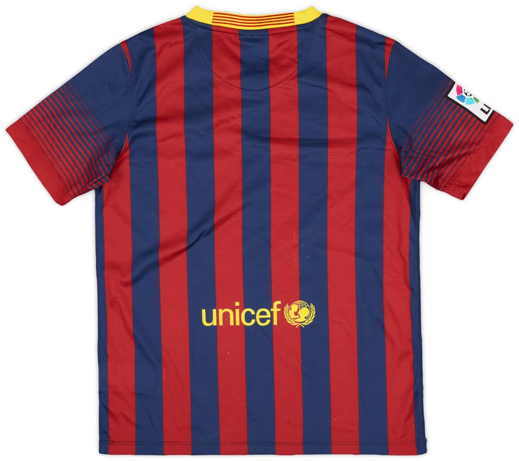 2013-14 Barcelona Home Shirt - 7/10 - (L.Boys)