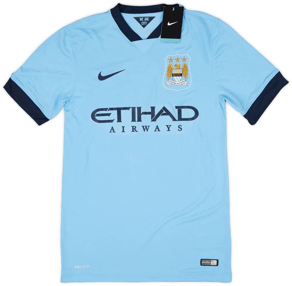 2014-15 Manchester City Home Shirt Kompany #4 (S)