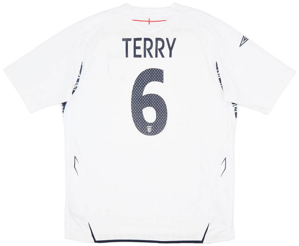 2007-09 England Home Shirt Terry #6 - 8/10 - (XL)