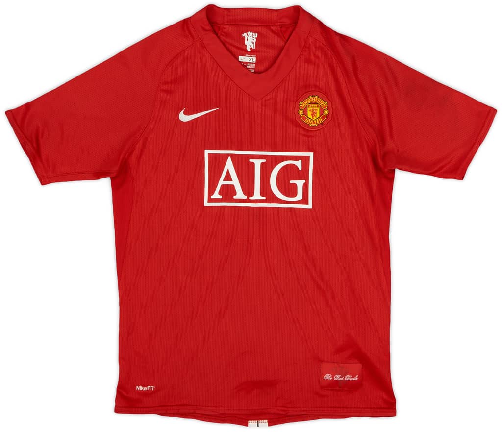2007-09 Manchester United Home Shirt - 6/10 - (XL.Boys)