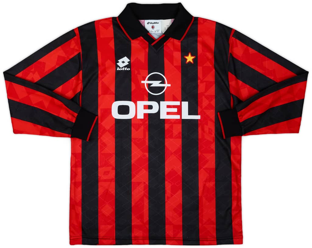 1994-95 AC Milan Home L/S Shirt - 9/10 - (L)