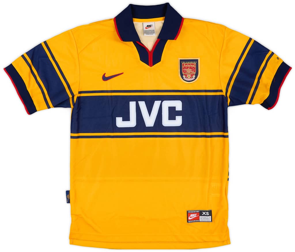 1997-99 Arsenal Away Shirt Bergkamp #10 (XS)