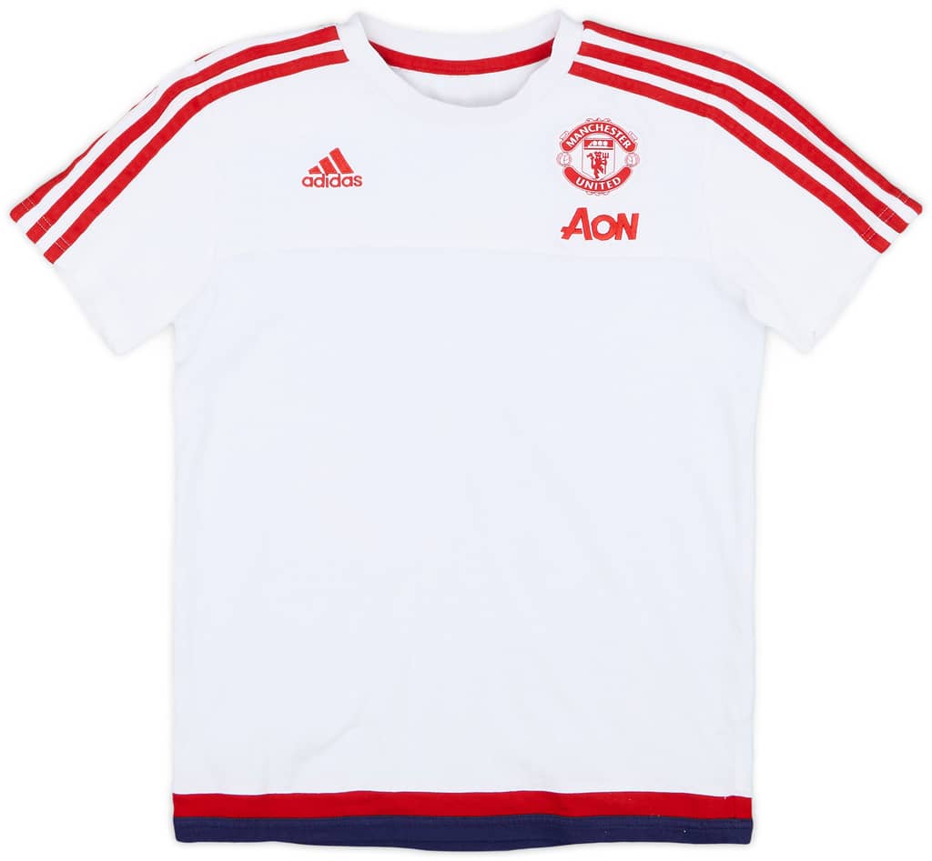 2019-20 Manchester United adidas Cotton Tee - 8/10 - (S.Boys)
