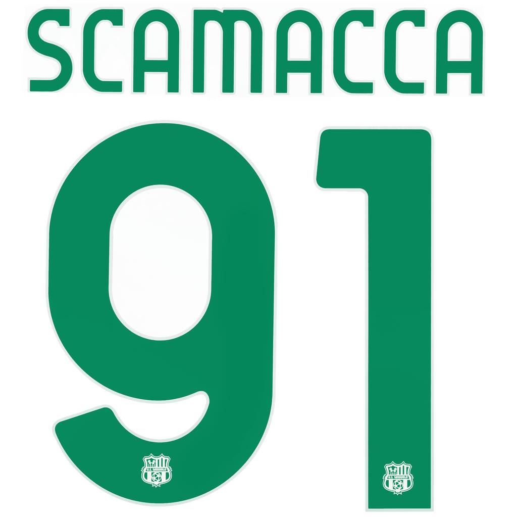 2021-22 Sassuolo Away Scamacca #91 Name Set
