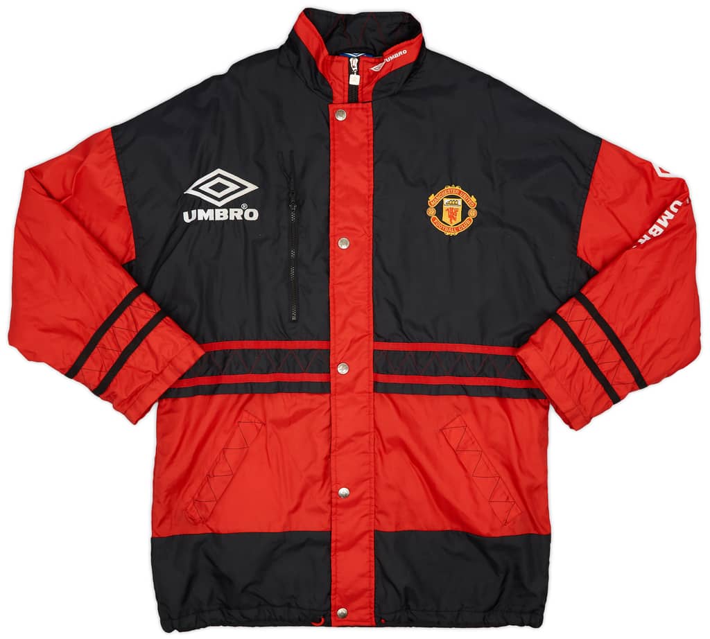 1996-97 Manchester United Umbro Padded Bench Coat - 9/10 - (L)
