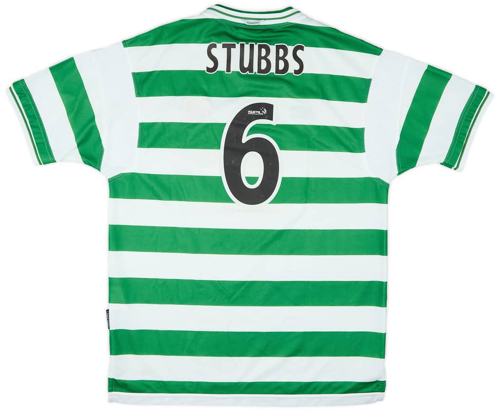 1999-01 Celtic Home Shirt Stubbs #6 - 7/10 - (XL)
