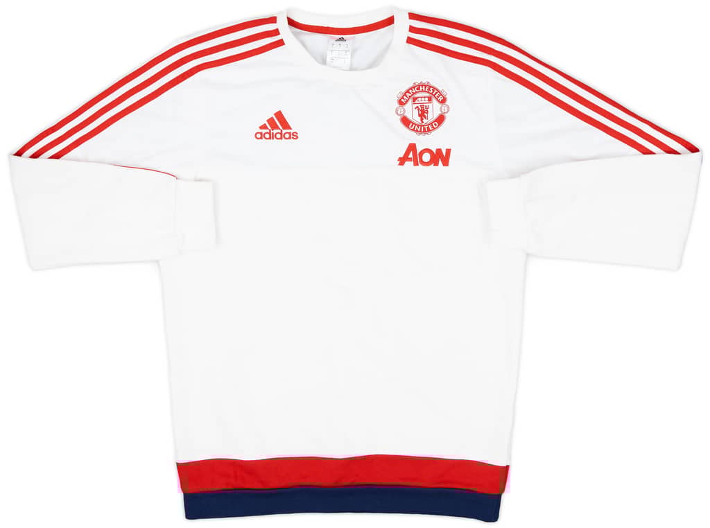 2015-16 Manchester United adidas Sweat Top - 8/10 - (S)