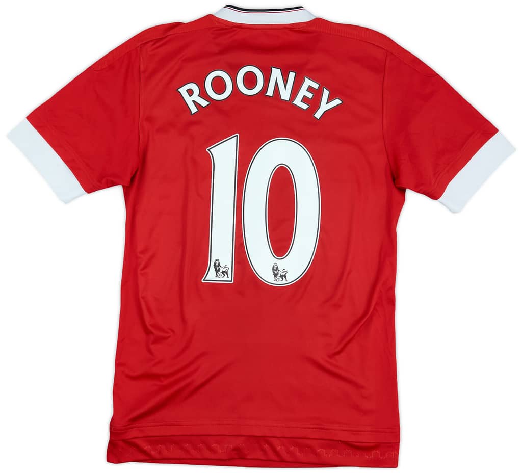2015-16 Manchester United Home Shirt Rooney #10 - 6/10 - (XS)
