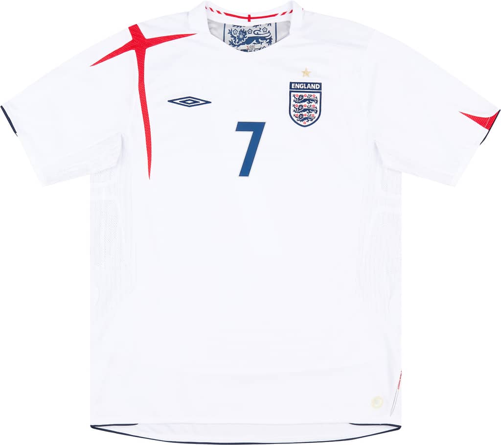 2005-07 England Home Shirt Beckham #7