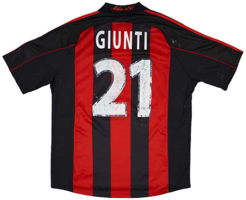 2000-01 AC Milan Match Issue Home Shirt Giunti #21