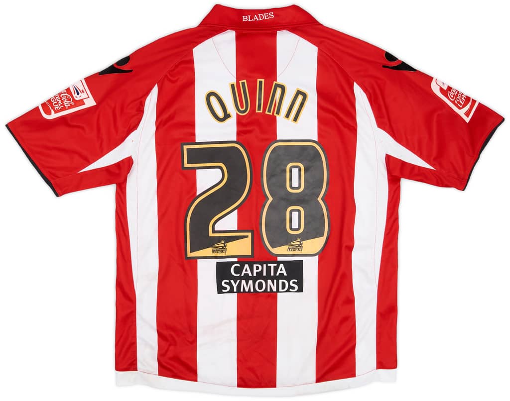 2009-10 Sheffield United Match Issue Home Shirt Quinn #28