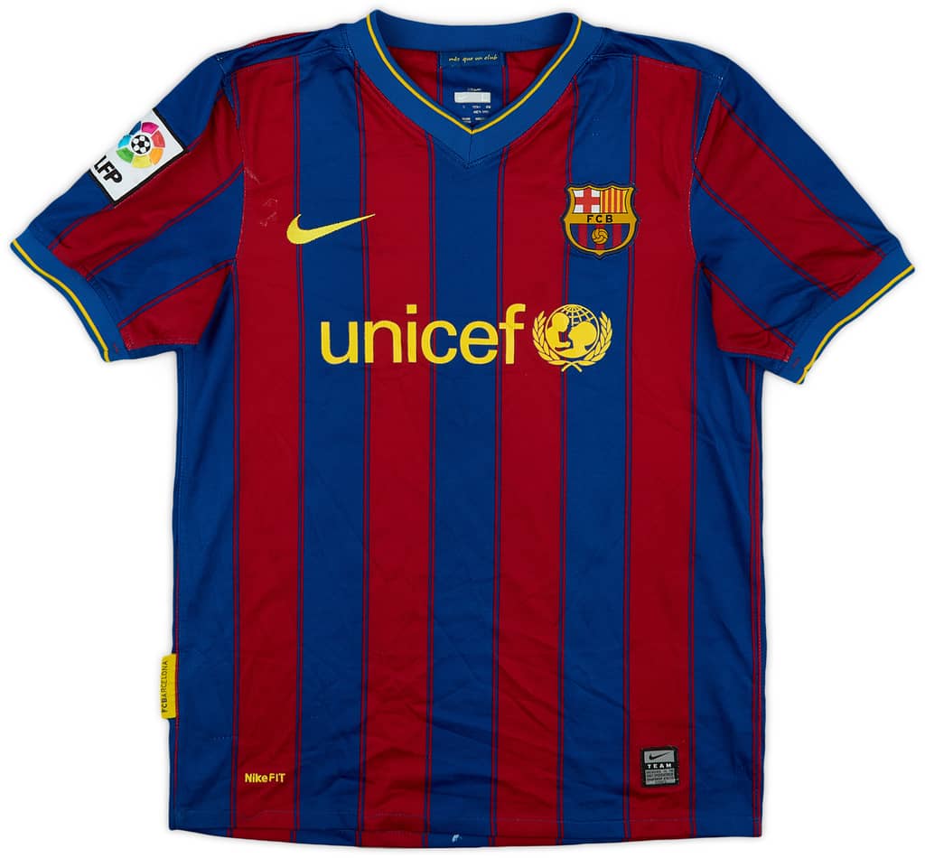 2009-10 Barcelona Home Shirt - 7/10 - (L.Boys)