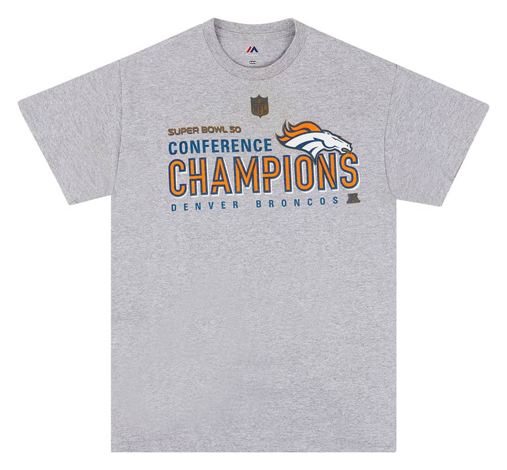 2016 Denver Broncos Conference Champions Majestic Tee M
