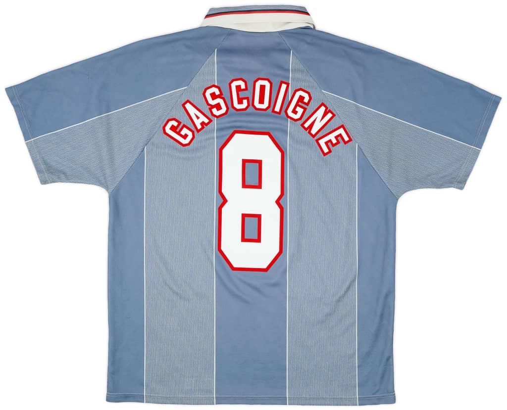 1996-97 England Away Shirt Gascoigne #8 - 8/10 - (L)