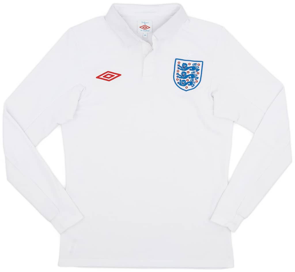 2009-10 England Home L/S Shirt - 7/10 - (XS)