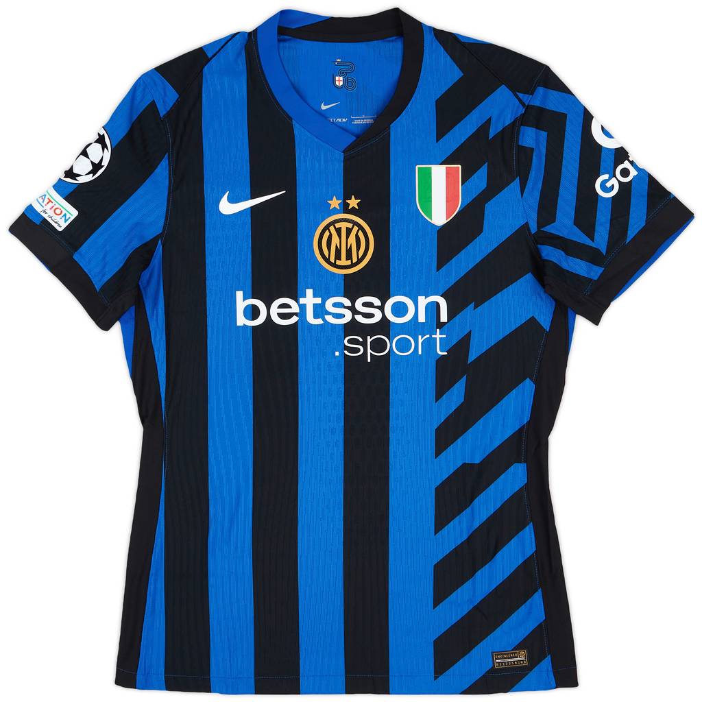 2024-25 Inter Milan Match Issue Champions League Home Shirt Calhanoglu #20