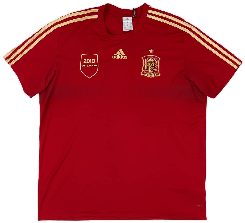 2013-14 Spain '2010 campeones' adidas Training Shirt - 8/10 - (XL)