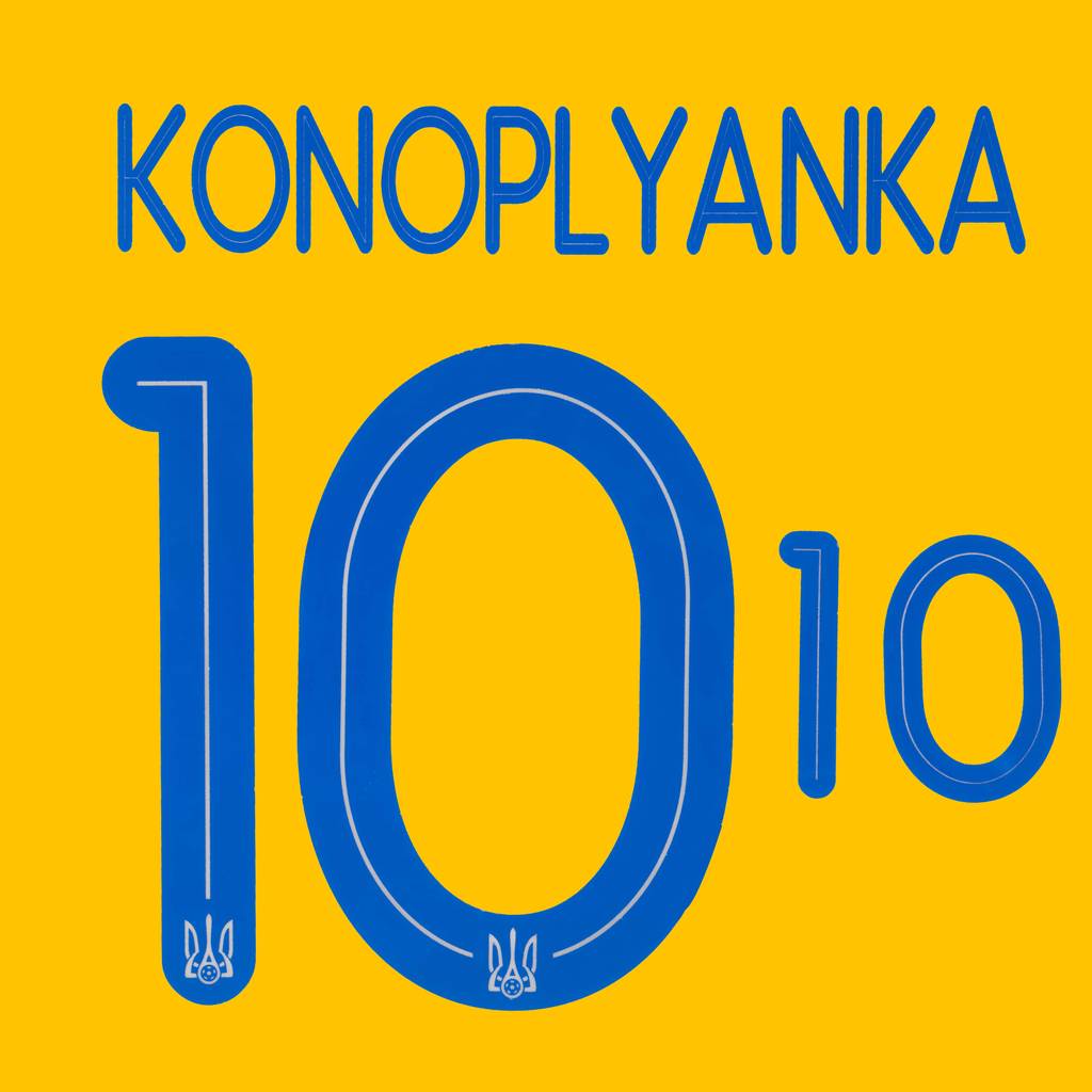 2020-22 Ukraine Home Konoplyanka #10 Name Set