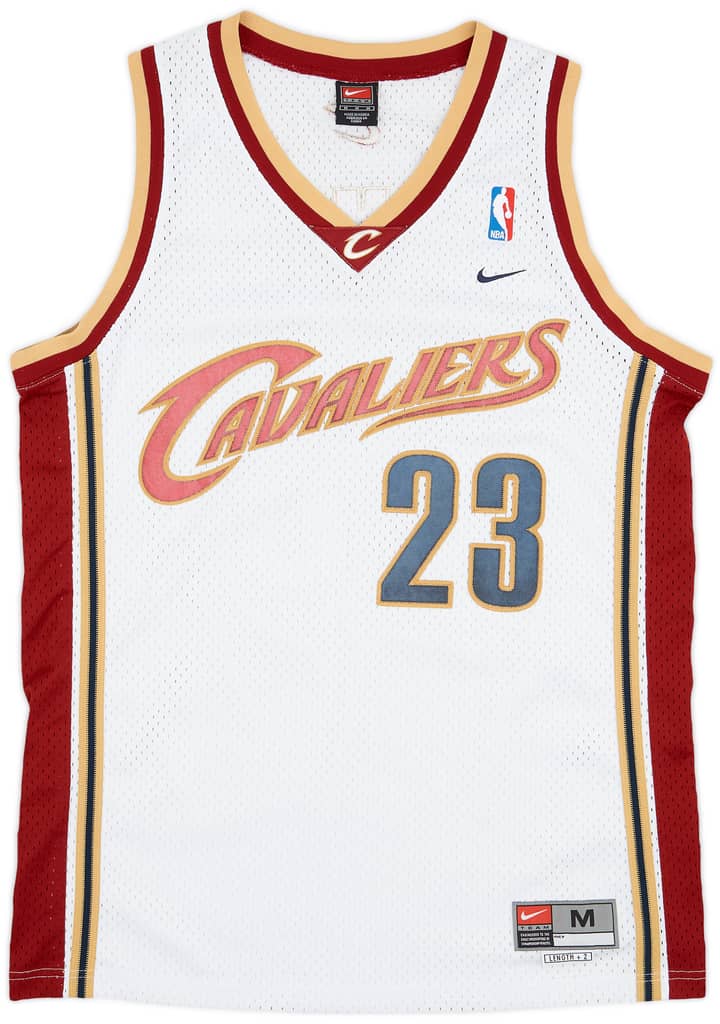 2003-04 Cleveland Cavaliers James #23 Nike Swingman Home Jersey - 6/10 - (M)