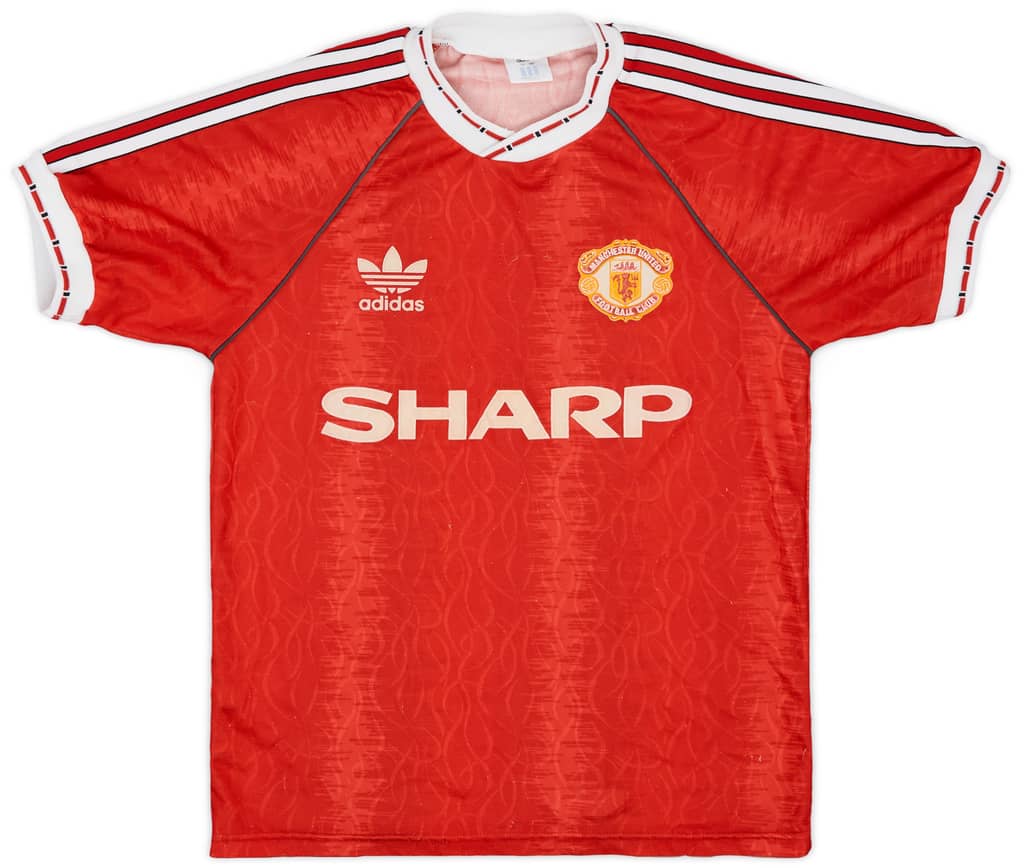 1990-92 Manchester United Home Shirt - 7/10 - (S)