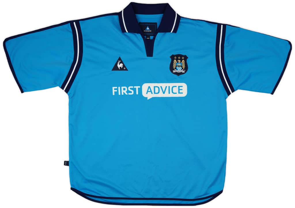 2002-03 Manchester City Home Shirt Goater #10 - 9/10 - (L)