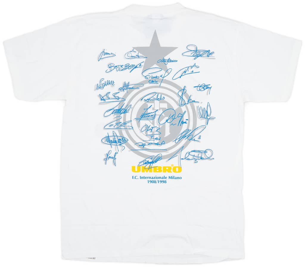 1998 Inter Milan Umbro 'Signed' Graphic Tee (XL)