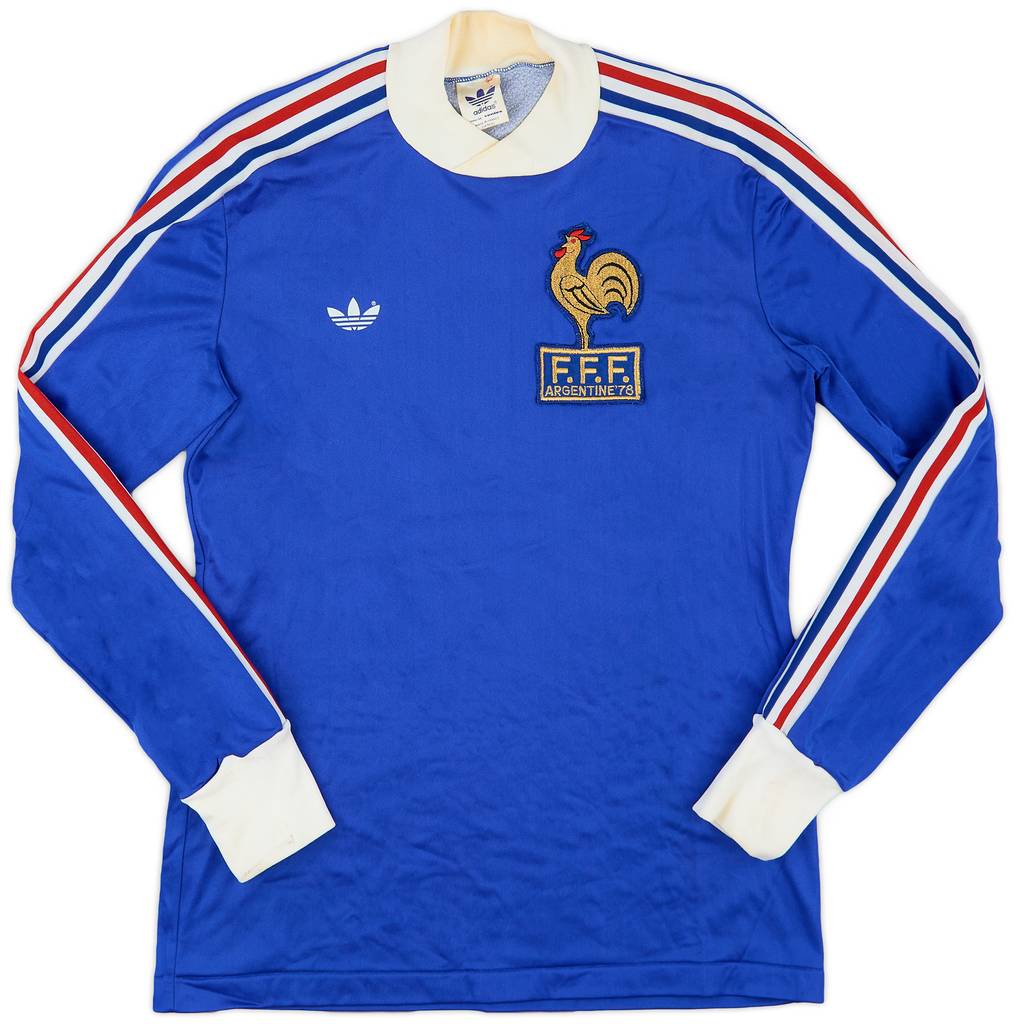 1978-80 France World Cup Home L/S Shirt - 8/10 - (S)