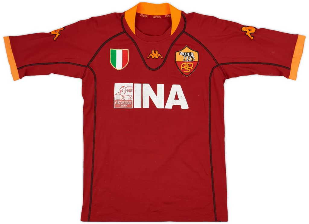 2001-02 Roma Home Shirt Totti #10 - 6/10 - (S)