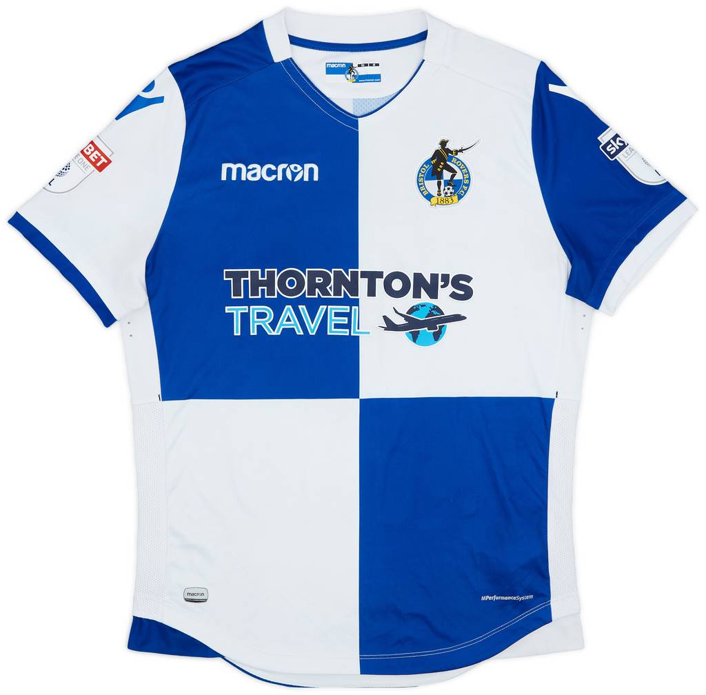2017-18 Bristol Rovers Home Shirt #7 - 8/10 - (M)