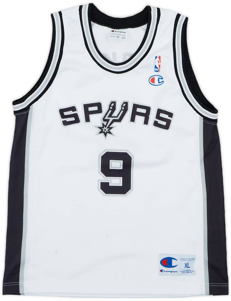 2002-10 San Antonio Spurs Parker #9 Champion Home Jersey - 7/10 - (XL.Boys)
