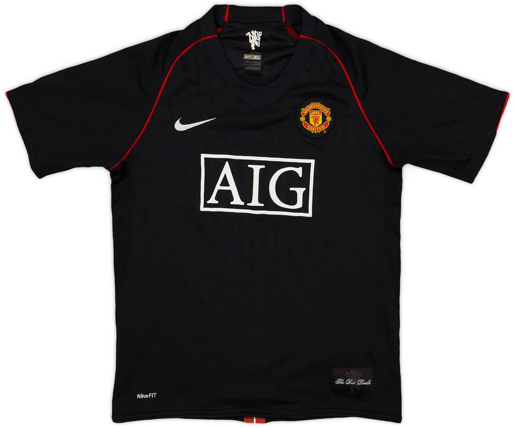 2007-08 Manchester United Away Shirt - 8/10 - (XL.Boys)