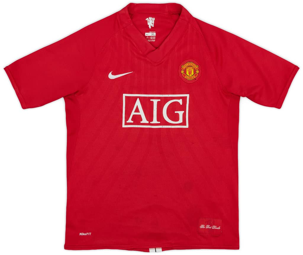 2007-09 Manchester United Home Shirt - 5/10 - (XL.Boys)