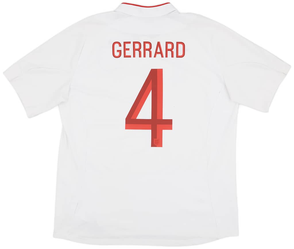 2012-13 England Home Shirt Gerrard #4 - 7/10 - (XL)
