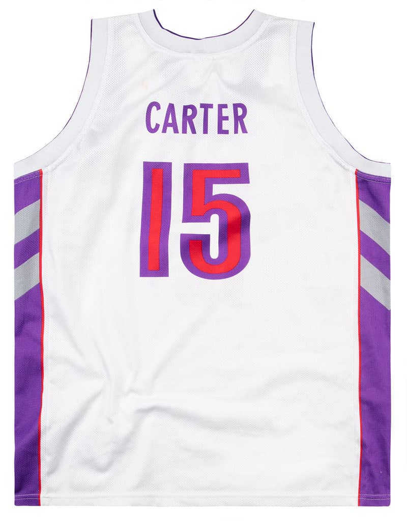1999-04 Toronto Raptors Carter #15 Champion Jersey (Home) S
