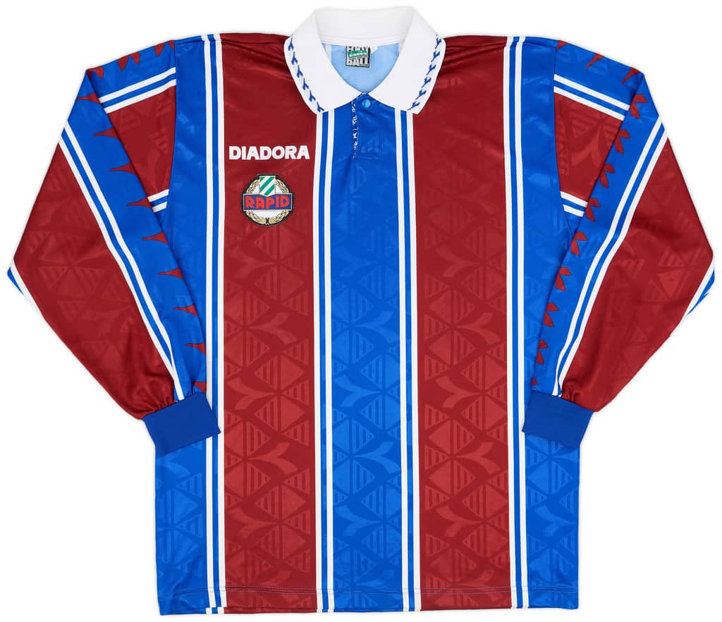 1995-96 Rapid Vienna Away L/S Shirt - 8/10 - (XL)