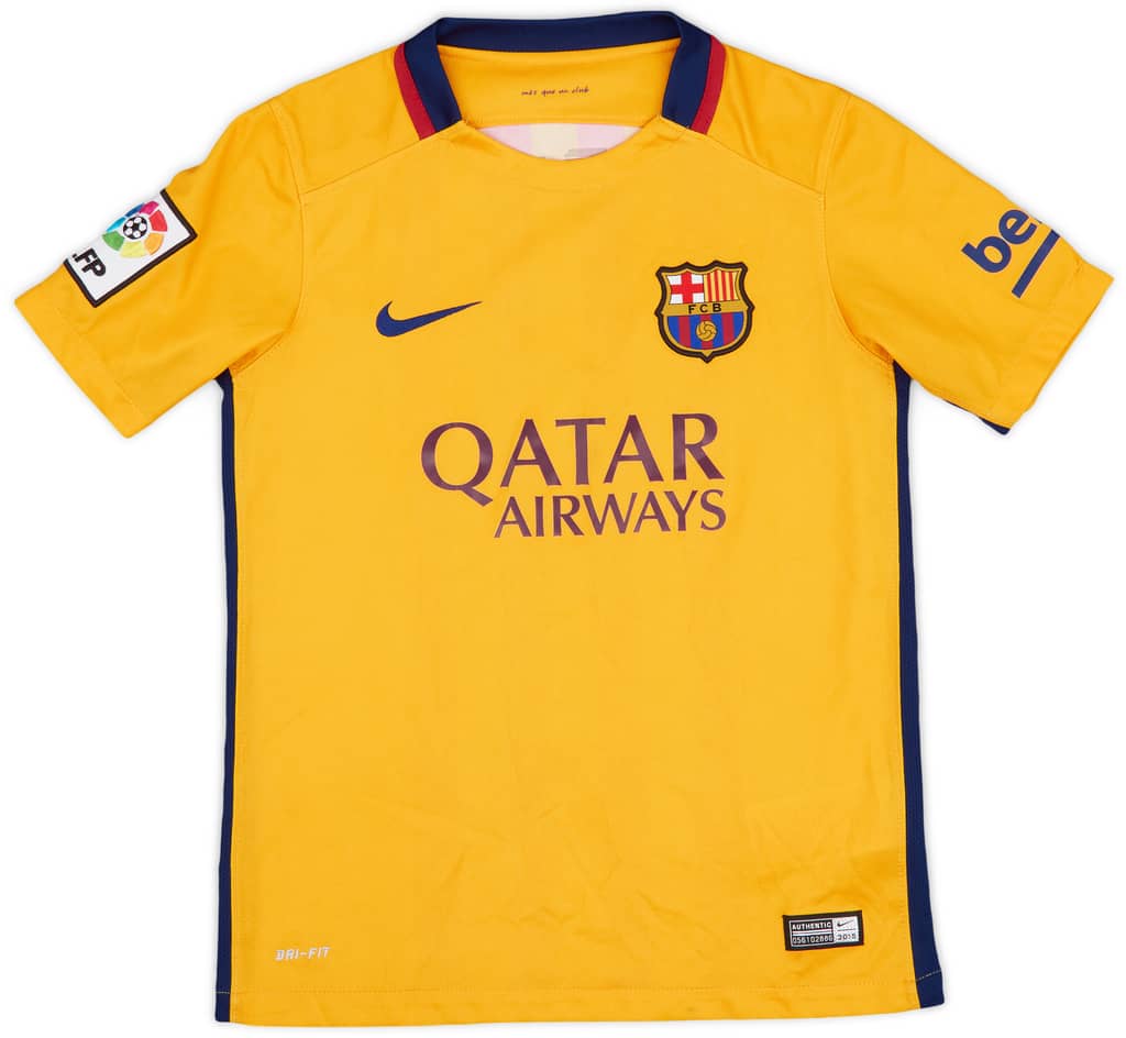 2015-16 Barcelona Away Shirt - 8/10 - (M.Boys)