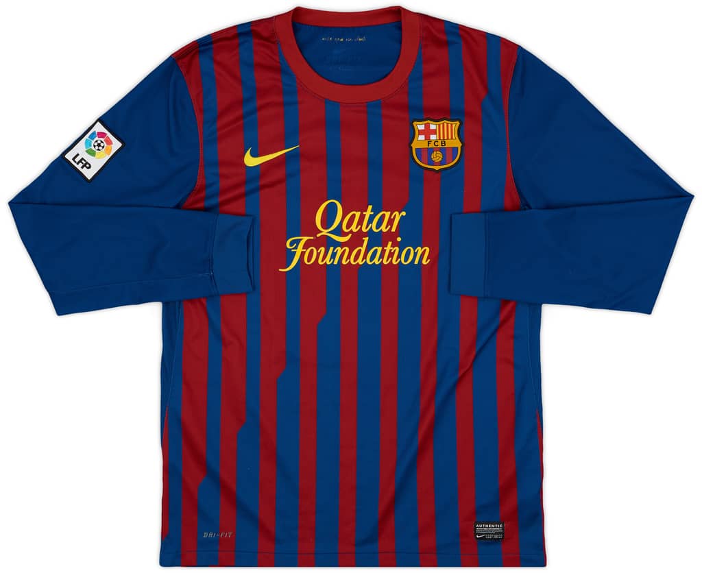 2011-12 Barcelona Home L/S Shirt Messi #10 - 8/10 - (M)