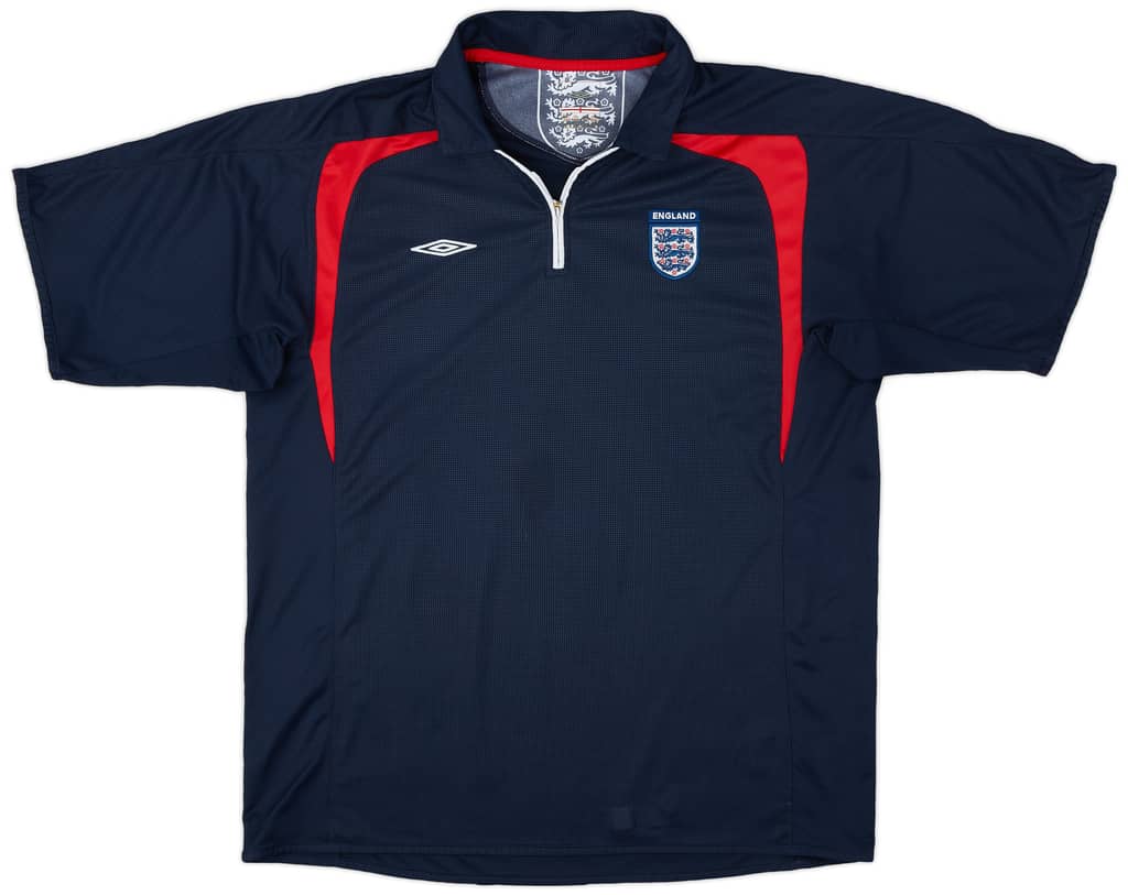2005-06 England Umbro 1/4 Zip Training Shirt - 9/10 - (XXL)