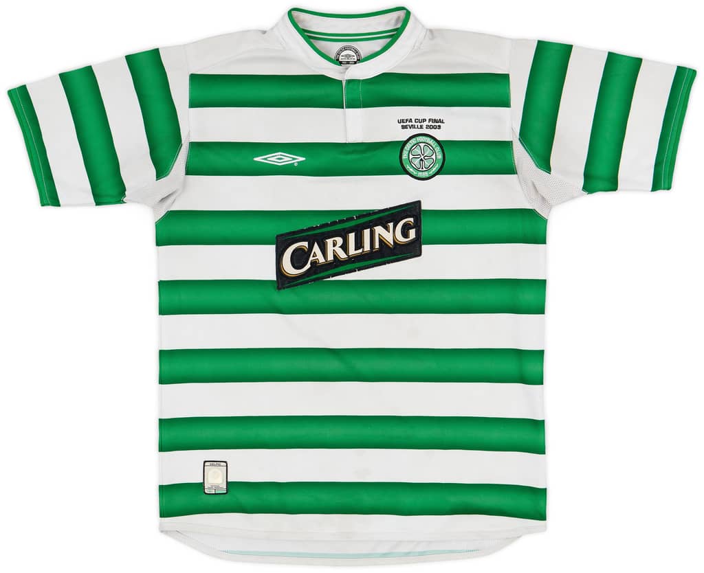 2003-04 Celtic 'UEFA Cup Final' Home Shirt - 6/10 - (XL.Boys)