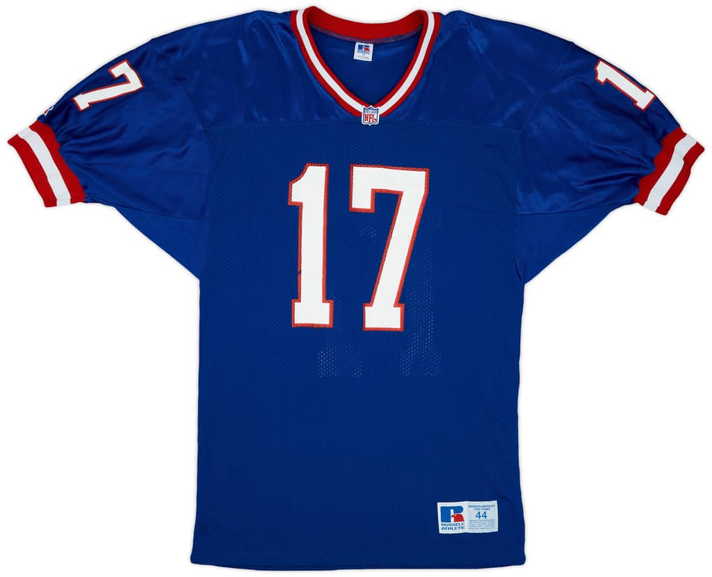 1992-96 New York Giants D.Brown #17 Russell Athletic Home Jersey - 9/10 - (L)