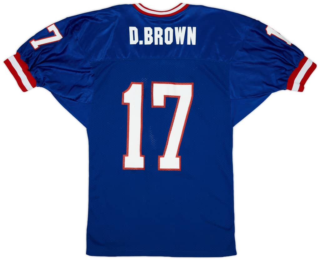 1992-96 New York Giants D.Brown #17 Russell Athletic Home Jersey - 9/10 - (L)