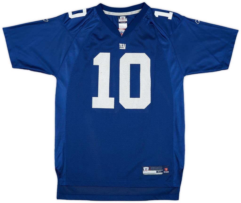 2007 New York Giants Manning #10 Reebok On Field Home Jersey - 9/10 - (XL.Boys)