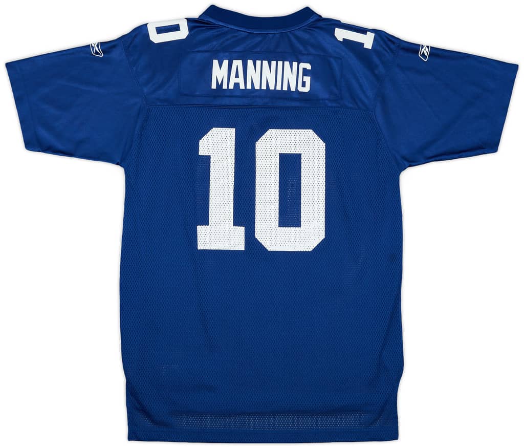2007 New York Giants Manning #10 Reebok On Field Home Jersey - 9/10 - (XL.Boys)