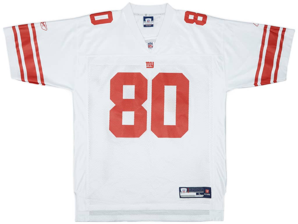2007 New York Giants Shockey #80 Reebok On Field Away Jersey - 8/10 - (L)