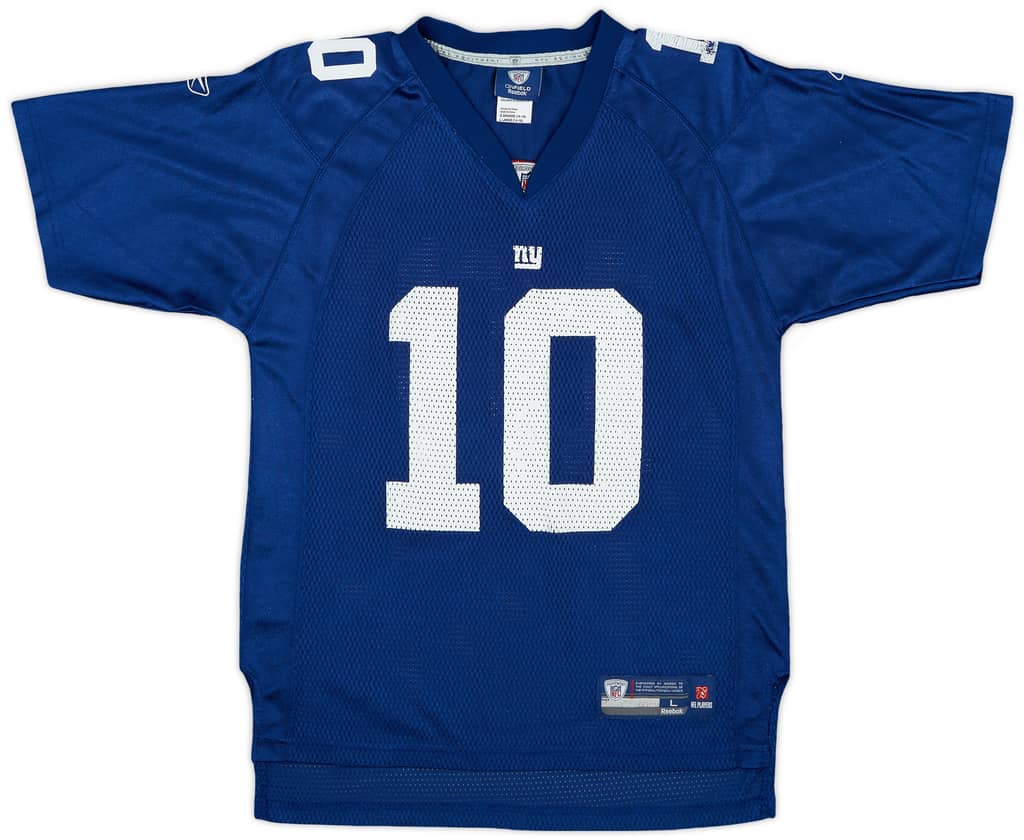 2008 New York Giants Manning #10 Reebok On Field Home Jersey - 5/10 - (L.Boys)