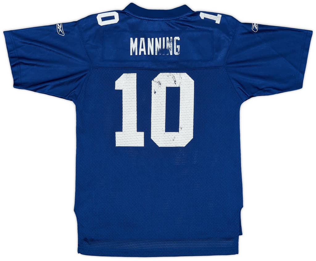2008 New York Giants Manning #10 Reebok On Field Home Jersey - 5/10 - (L.Boys)