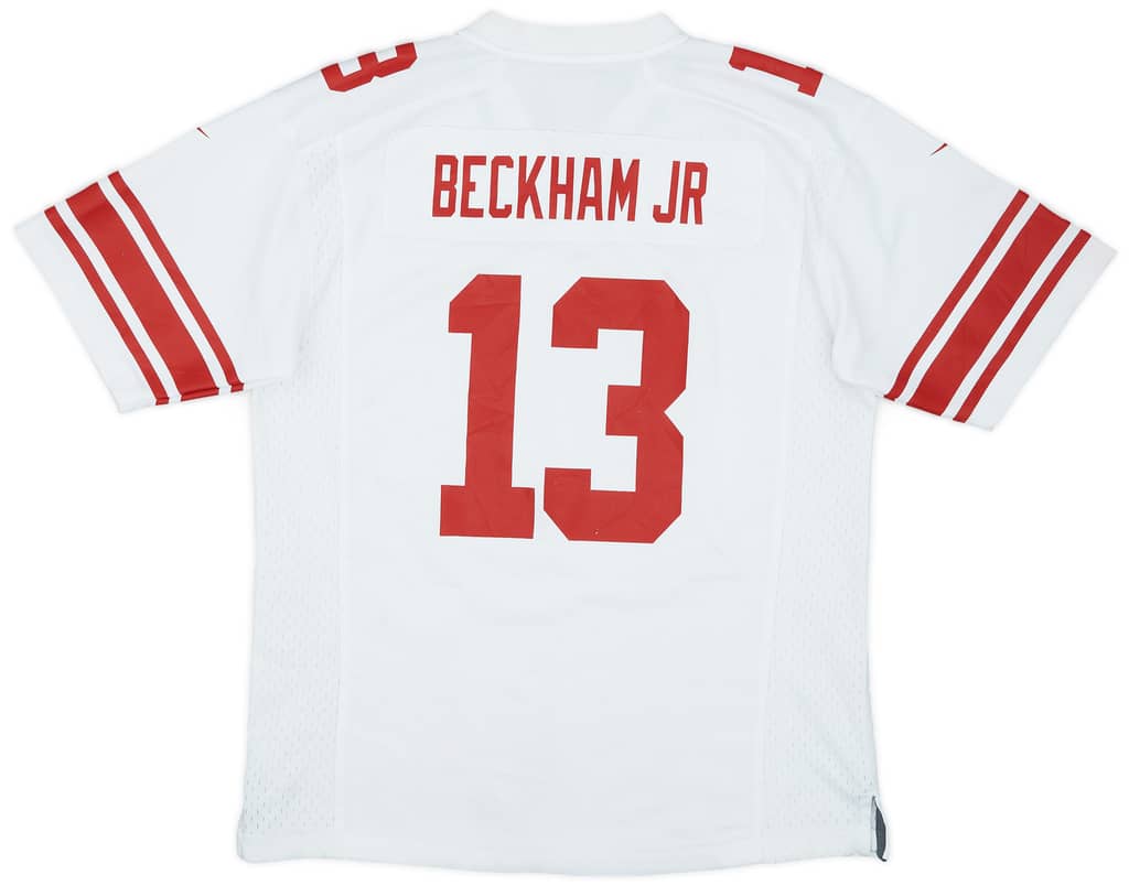 2014-18 New York Giants Beckham Jr #13 Nike Game Away Jersey - 5/10 - (L.Boys)