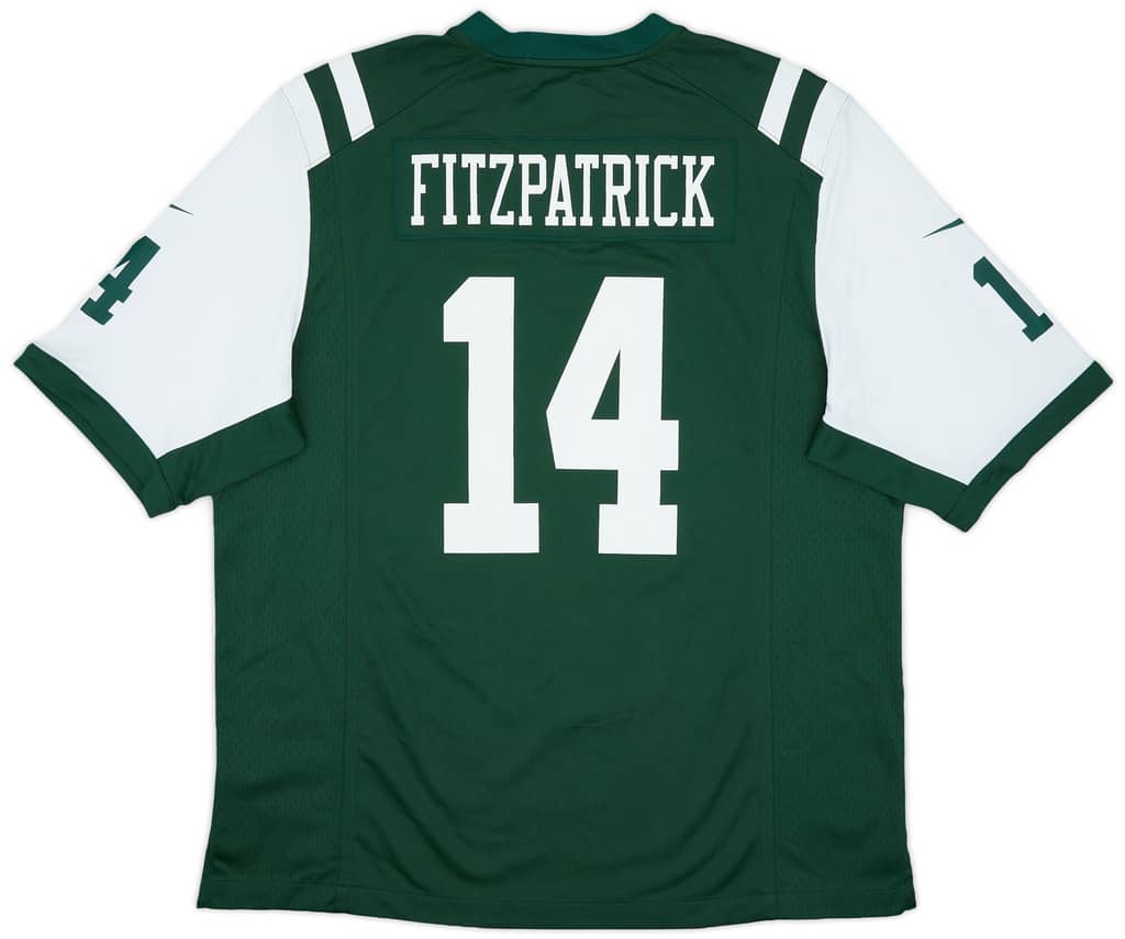 2015-16 New York Jets Fitzpatrick #14 Nike Game Home Jersey - 7/10 - (XL)